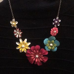 Fun and funky floral necklace